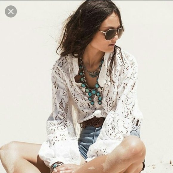 SOLD Spell Gypsy Collective FLEETWOOD Lace Top - Picture 3 of 9